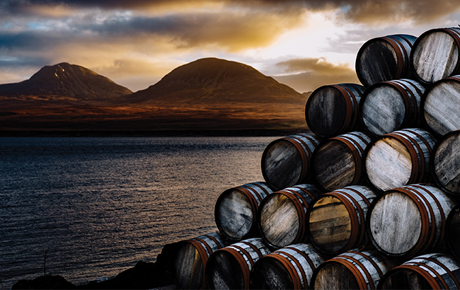 Scotch whisky barrels