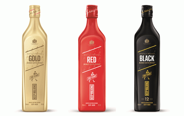 Johnnie Walker unveils trio of limited edition bottles