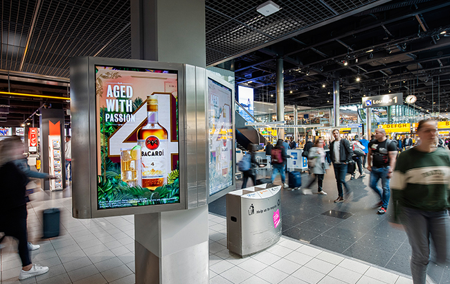 Poster boy: Bacardi at Schiphol