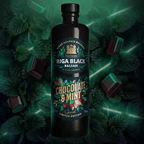 Riga Black Balsam Chocolate & Mint is bottled at 30% ABV