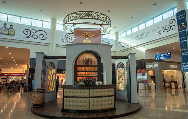 Patrón bar at Cancun airport