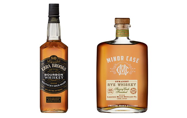 Ezra Brooks Kentucky Straight Bourbon and Minor Case Straight Rye Whiskey