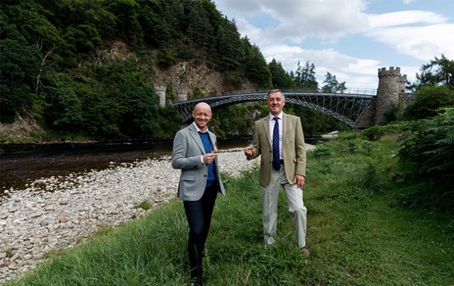 New chairman for Spirit of Speyside Whisky Festival George McNeil and former chairman James Campbell
