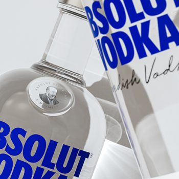 The newly designed Absolut vodka bottle
