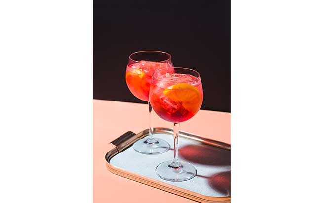 Spritz cocktail with a speciality spirit such as Campari