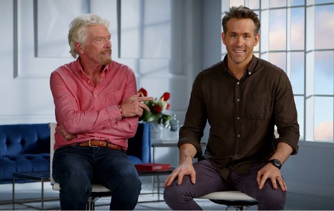 Ryan Reynolds Richard Branson Aviation Gin