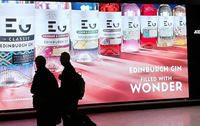 Edinburgh Gin in travel retail