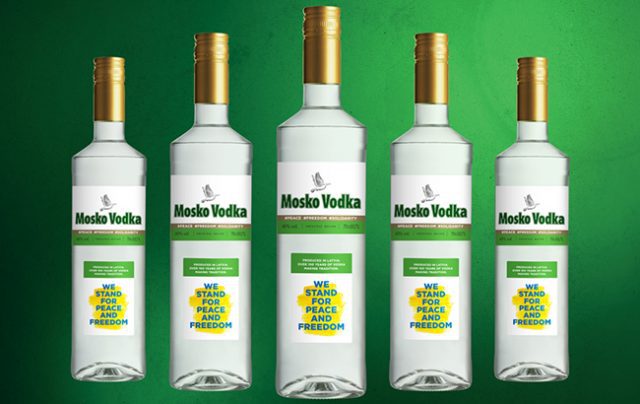 Moskovskaya Vodka label