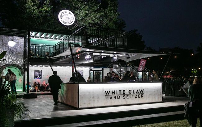 White Claw festival bar