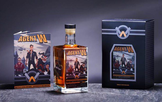 Agent W whisky and comic book