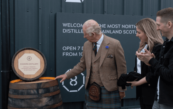 King Charles opens 8 Doors Distillery