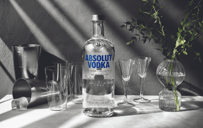 absolut vodka bottles