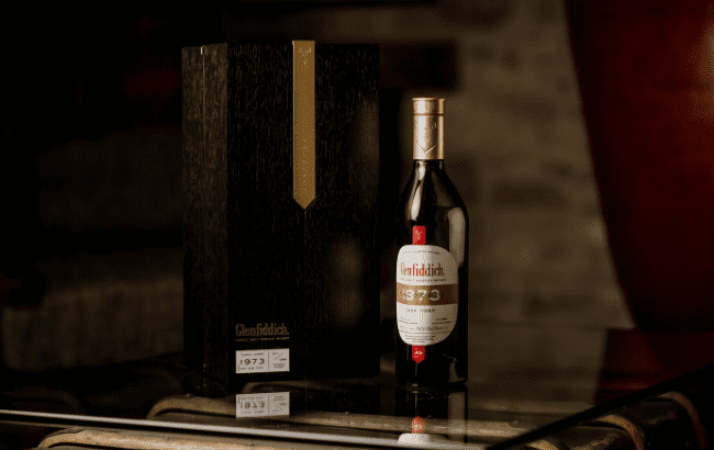 Glenfiddich 1973 whisky bottle