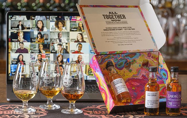 The three whiskies tasted as part of SMWS' world record tasting