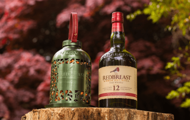 Redbreast bird feed bottle