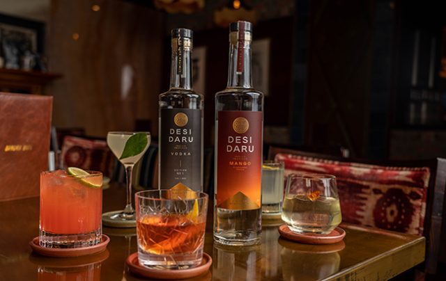 Desi Daru vodka Original + Mango flavours with cocktails