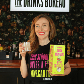 Frankie Snobel, founder of The Drinks Bureau, with her bag-in-box Spicy Margarita