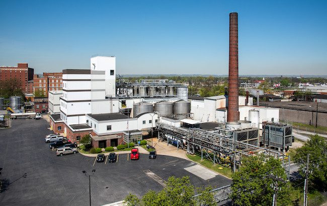 Aerial view of a Kentucky distillery