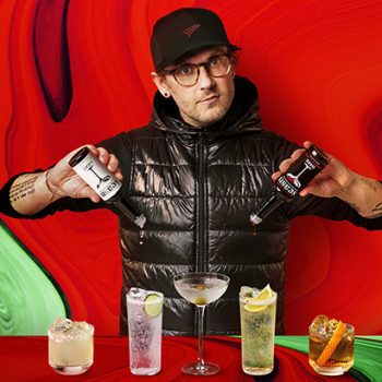 Pollen Projects' Ben Branson with non-alcoholic Seasn cocktail bitters