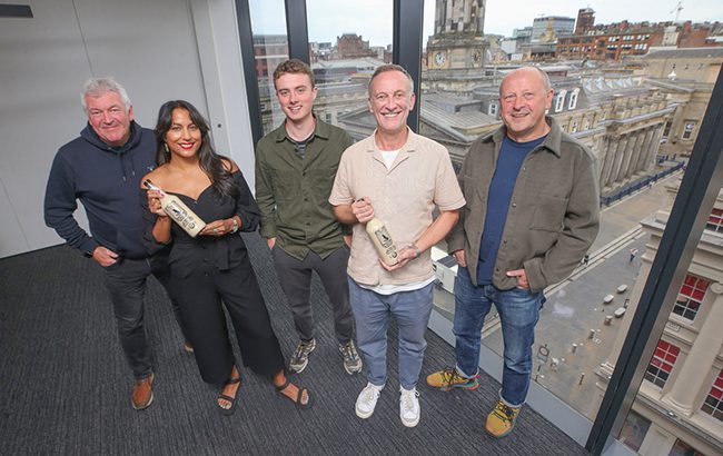 The Panther M*lk team (L-R): Paul Miller, Prerna Menon, Rory Maclean, Paul Crawford and Neil Mowat