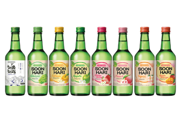 Lotte's soju brands Chum Churum and Soonhari