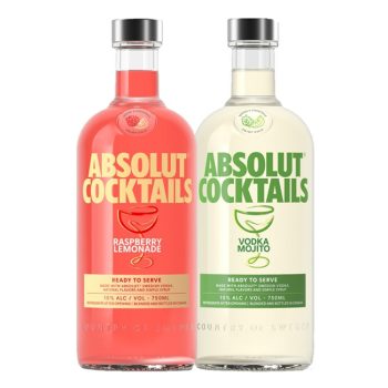 Absolut Cocktails Vodka Mojito and Raspberry Lemonade