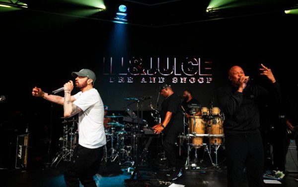 Eminem surprises fans at Snoop and Dre Gin & Juice launch