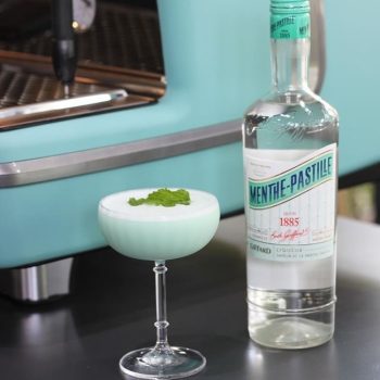 PERUVIAN GRASSHOPPER - white cocoa liq, Menthe Pastille, Green mint syrup French cocktail