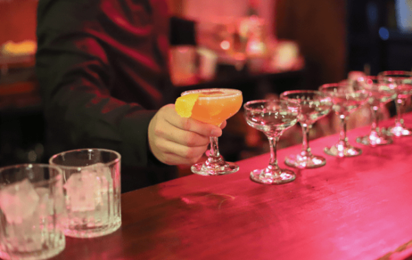 GB on-trade spirits sales fall 14.3%