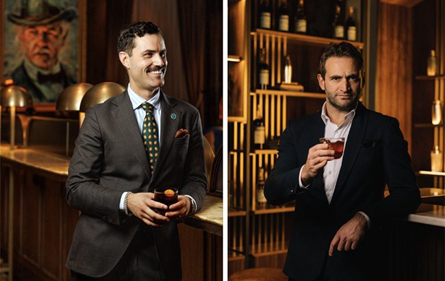 Camparino’s head of mixology Tommaso Cecca and Fairmont Royal York’s director of beverage James Grant