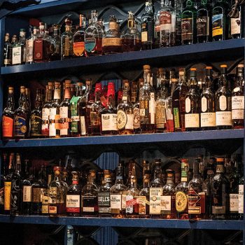 The Warren whiskey wall