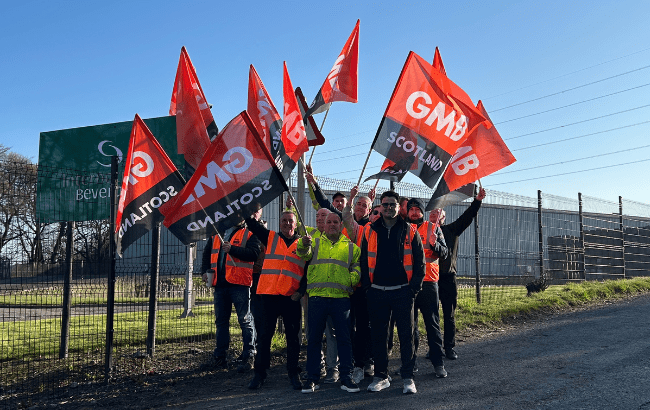 Inver House workers on strike