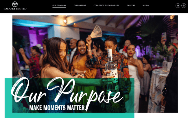 Bacardi website