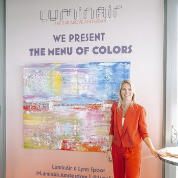 Lynn Spoor with her artwork