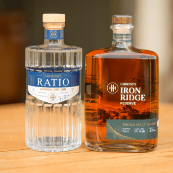 Ratio Gin and Iron Ridge whisky