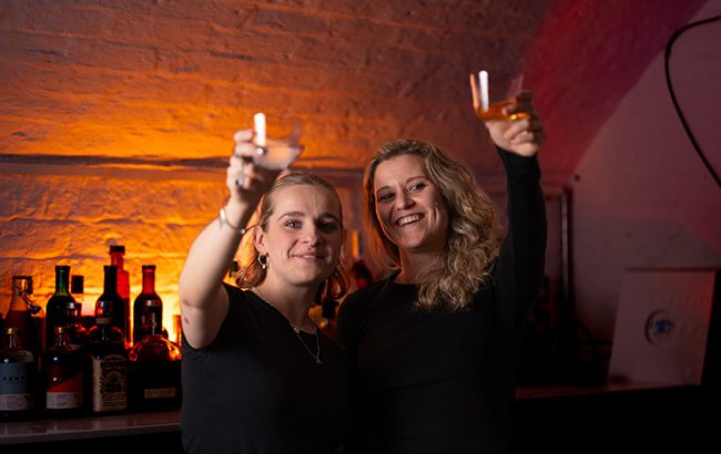 Slowpour L-R d Caitlin Waugh and Carey Hanlon