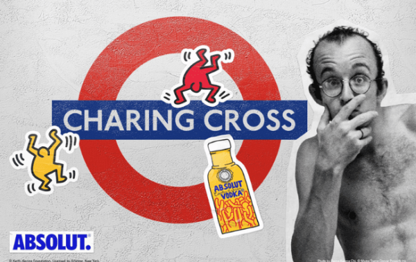 Absolut turns Charing Cross into Keith Haring tribute