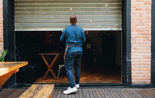 Business rates: Owner man opening or closing his bar or on-trade in the UK