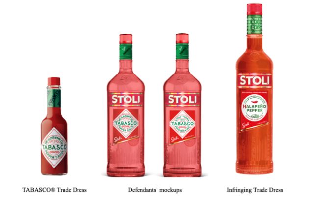 Tabasco design versus Stoli Halepeno vodka