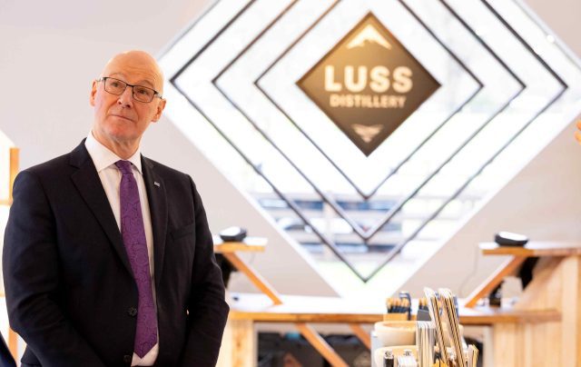 First Minister John Swinney Luss Distillery