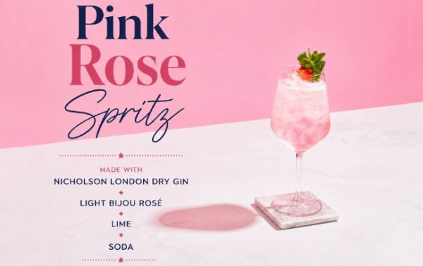 Gin and wine combine for Nicholson Pink Rosé Spritz