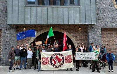 Protests outside Dublin’s Teeling Distillery 